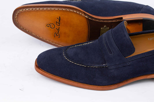 Havana Suede Penny Loafers