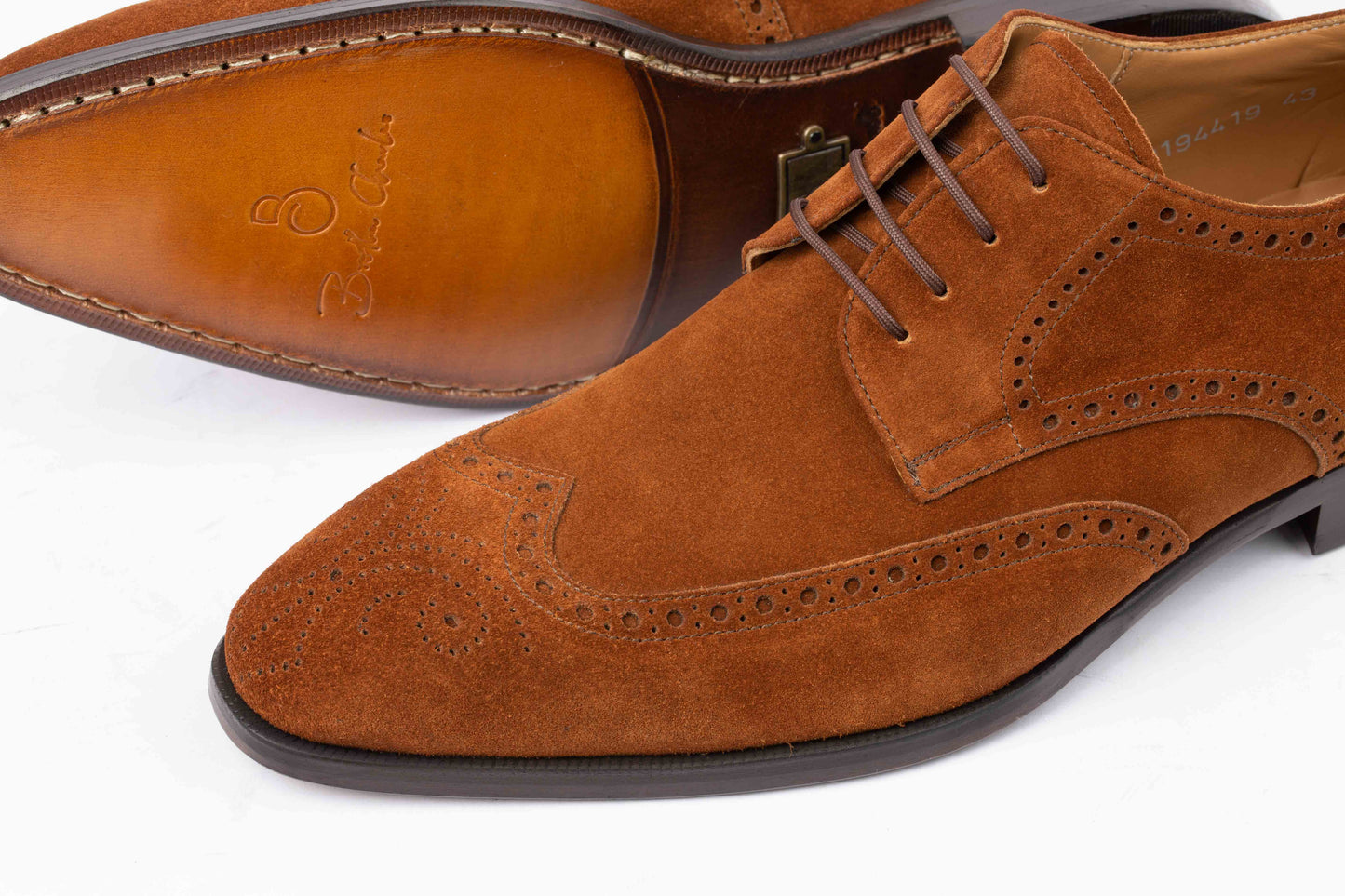 Suede Brogue Blucher