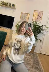 Travel Infinite Teddy Bear Crewneck Jumper