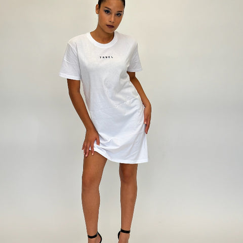 Travel Infinite White T-Shirt Dress